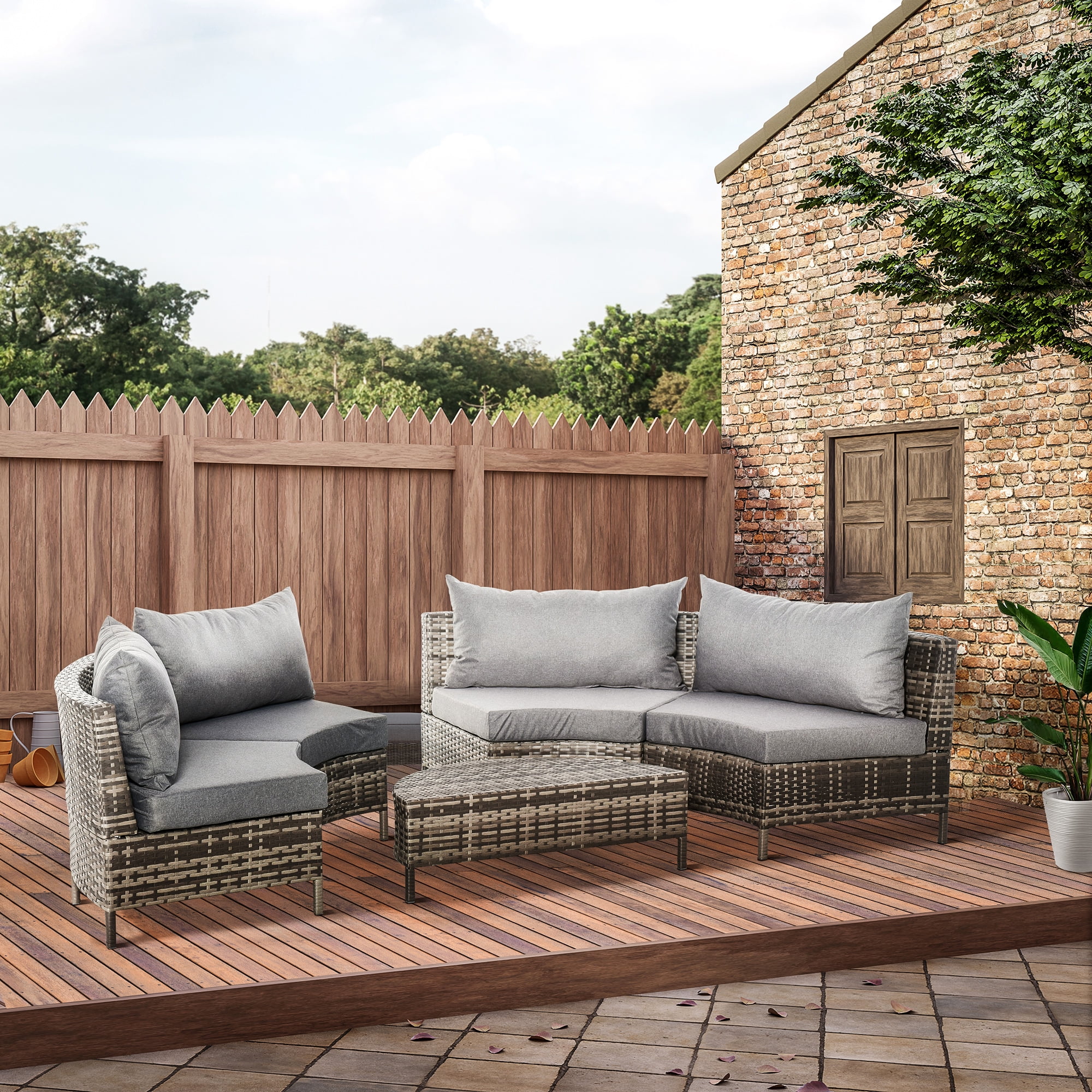 Outsunny 5pc rattan hotsell