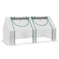 thumbnail image 1 of Outsunny 6' X 3' X 3' Portable Greenhouse,Garden Green House with 2 Pe/Plastic Covers,Steel Frame and 2 Roll Up Windows,Clear,Clear Steel Garden Outdoor Sheds, 1 of 10