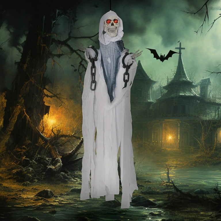 Scary Grim Reaper Light Up Animated Skeleton Ghost Outdoor Halloween Decorations Scary Grim Reaper Light Up Animated Skeleton Ghost Outdoor Halloween Decorations