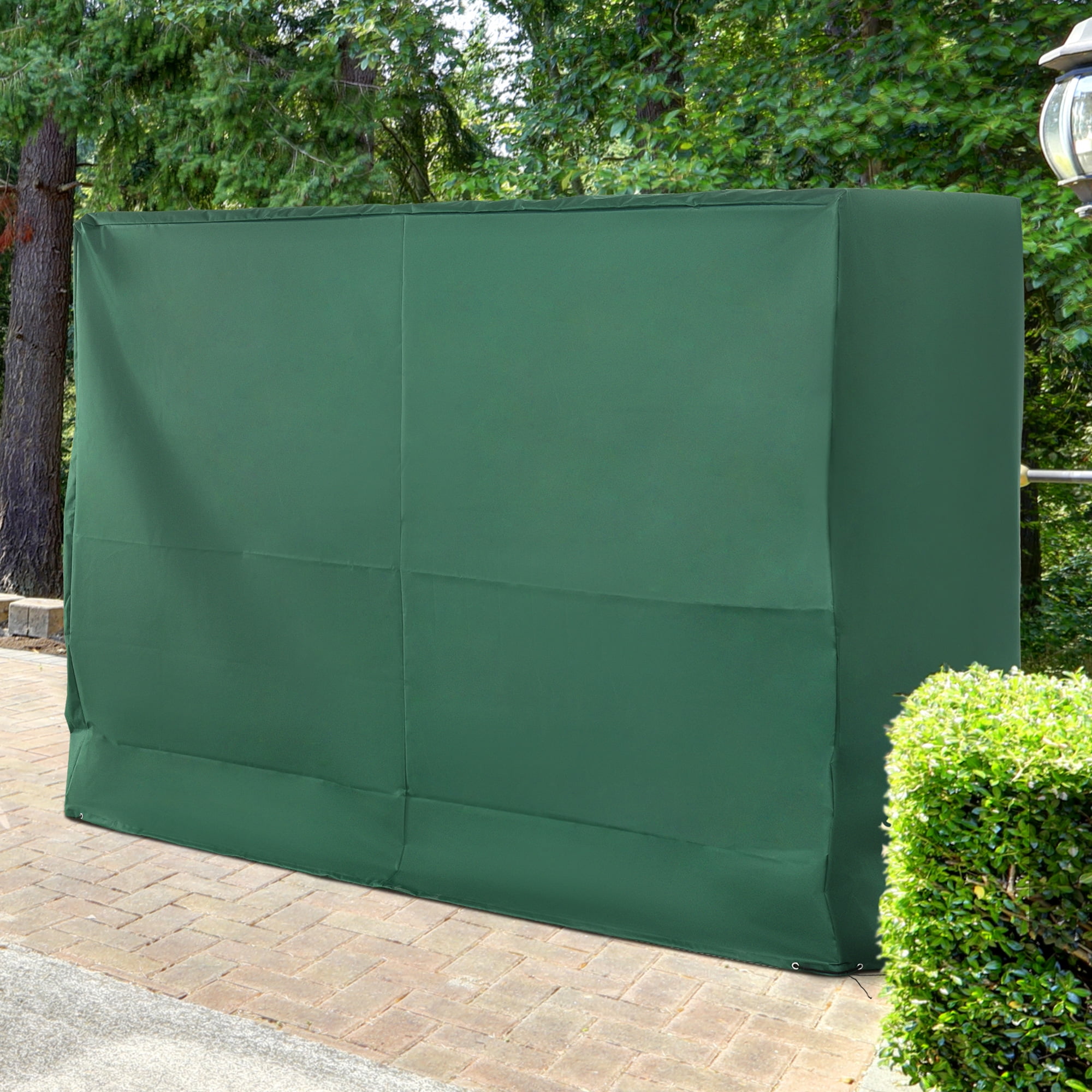 Outsunny 600D Oxford 3-Seater Patio Swing Cover Outdoor Swing Chair Cover Garden Furniture Cover Rain Protection Waterproof Anti-UV, Dark Green