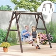 thumbnail image 1 of Outsunny 660 lbs Wooden Porch Swing Frame, A-Frame Swing Stand for DIY Painting, Hanging Chair Stand Only for Backyard, Patio, Lawn, Garden, 1 of 9
