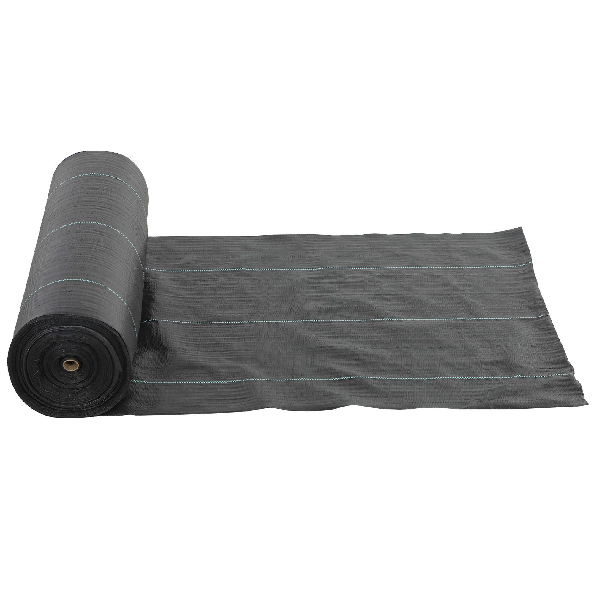 Outsunny 6ft x 300ft Heavy Duty Weed Barrier Landscape Fabric, Black Woven Polypropylene Ground Cover for Garden, Greenhouse and Outdoor Planting, Maintains Soil Moisture and Airflow