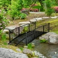 thumbnail image 1 of Outsunny 7' Arch Garden Bridge with Side Railings, Decorative Metal Arc Footbridge, Black, 1 of 10
