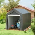thumbnail image 1 of Outsunny 7' x 12' Heavy Duty Garden Storage Tent with Large Door, Gray, 1 of 10