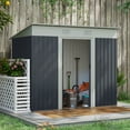 thumbnail image 1 of Outsunny 7' x 3.6' Metal Garden Shed, Backyard Tool Storage Shed with Dual Locking Doors, 2 Air Vents and Steel Frame, Gray, 1 of 10