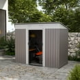 thumbnail image 1 of Outsunny 7'x4' Metal Garden Storage Shed with Vents, Light Gray, Steel Frame, 1 of 10