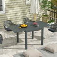 thumbnail image 1 of Outsunny Expandable Patio Dining Table for 4-6, Aluminum Extendable Outdoor Dining Table for Garden, Backyard, Poolside, Deck, Gray, 1 of 10