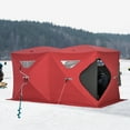 thumbnail image 1 of Outsunny 8 People Ice Fishing Shelter Pop-up Ice Fishing Tent, Red, 1 of 10