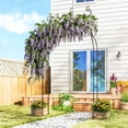 thumbnail image 1 of Outsunny 8 ft Steel Garden Arch, Garden Arbor Trellis with Large Base for Climbing Plants, Wedding Arch Stand, Black, 1 of 9