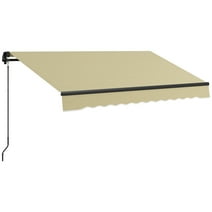 OutsunnyÂ 8' x 6.5' Patio Retractable Awning Sunshade Shelter, Beige