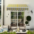 thumbnail image 1 of Outsunny 8' x 6.6' Patio Retractable Awning, Manual Sun Shade, Mixed, 1 of 9