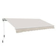thumbnail image 1 of Outsunny 8’ x 7’ Manual Retractable Beige Awning, UV Resistant, 1 of 9