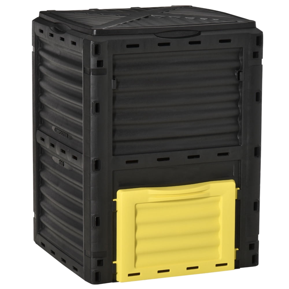 Outsunny 80 Gallon Compost Bin Outdoor Aerating Composter Fast Soil ...