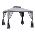 thumbnail image 1 of Outsunny 9.6' x 9.6' Patio Gazebo, Outdoor Canopy Shelter, Gray, 1 of 8