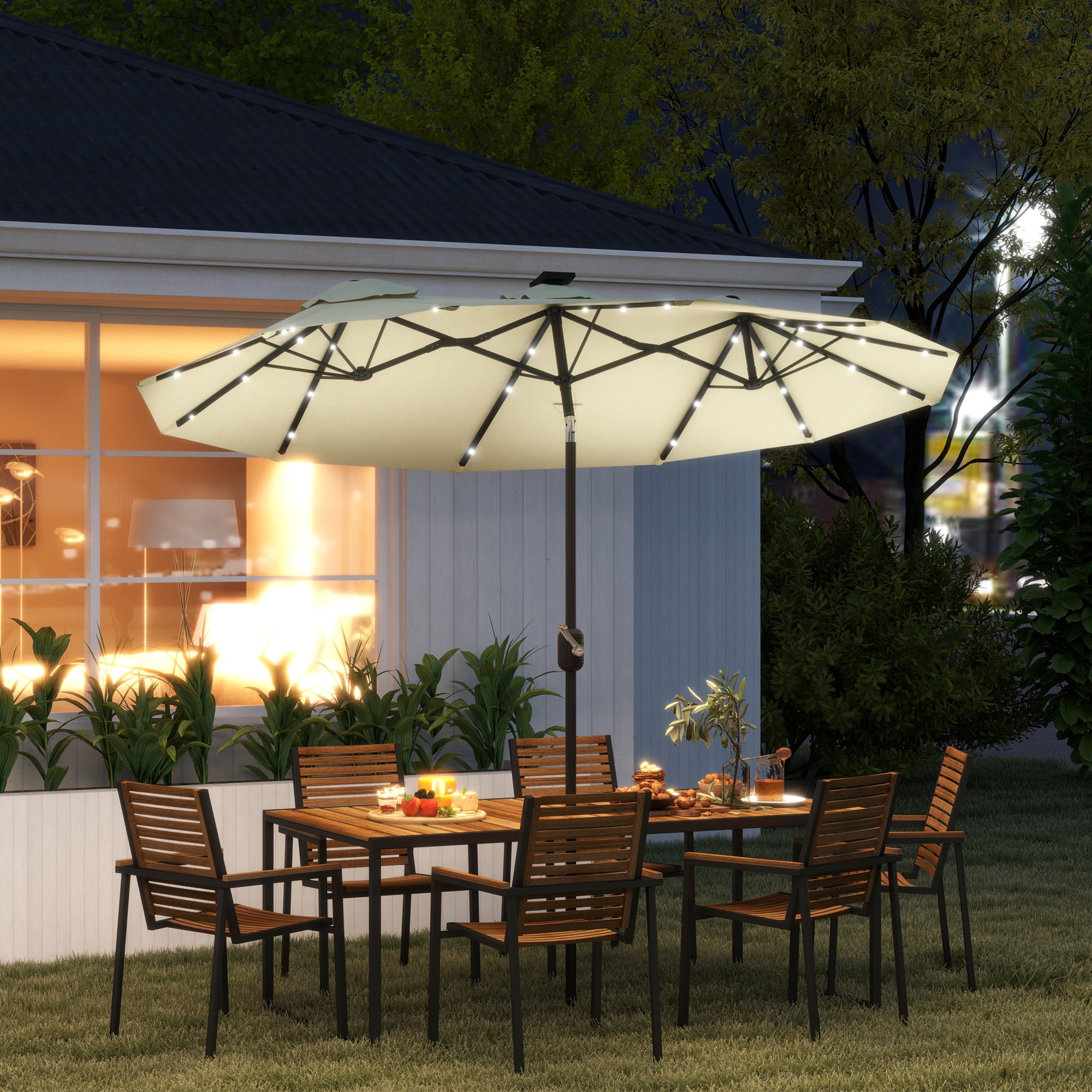 Explore Double-Sided Patio Umbrellas in Various Sizes and Colors