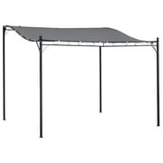 Outsunny 9.7 ft x 8.2 ft Outdoor Pergola Gazebo Canopy, Steel, Polyester Fabric, Gray