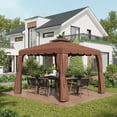 thumbnail image 1 of Outsunny 10' x 10' Gazebo Replacement Canopy, Double Roof Gazebo Top Cover (TOP ONLY), Coffee, 1 of 9