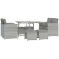 thumbnail image 1 of Outsunny 9 Steel Water-resistant Outdoor Conversation Sets with Chairs and Table, Dark Grey, 1 of 9