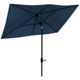 thumbnail image 1 of Outsunny 96.25 Inches Blue Solid Print Rectangle Market Patio Umbrella, Water-Resistant, 1 of 8