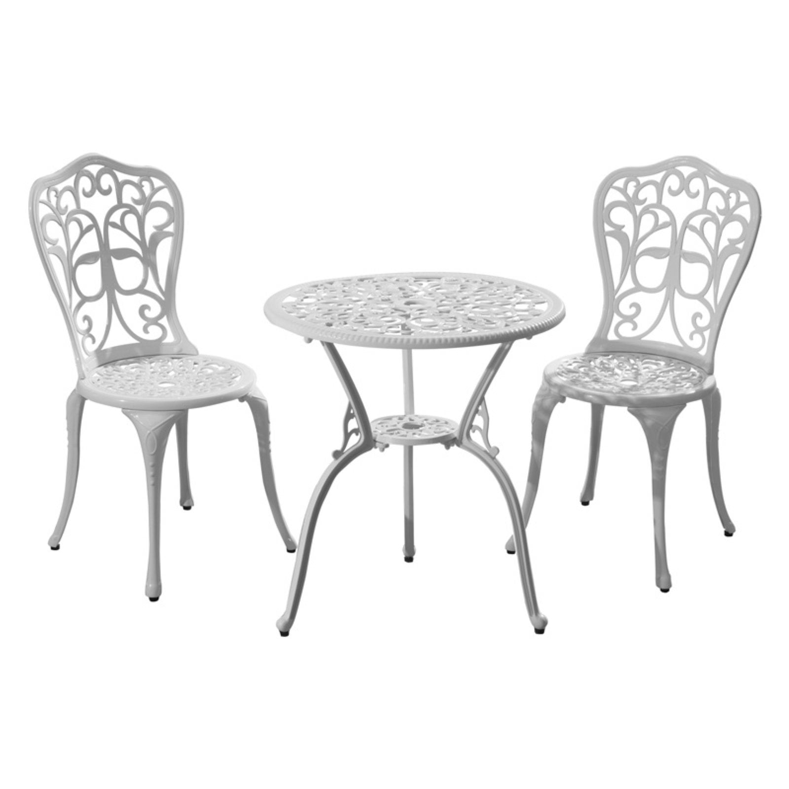 Outsunny Aluminum 3 Piece Indoor/Outdoor Bistro Set