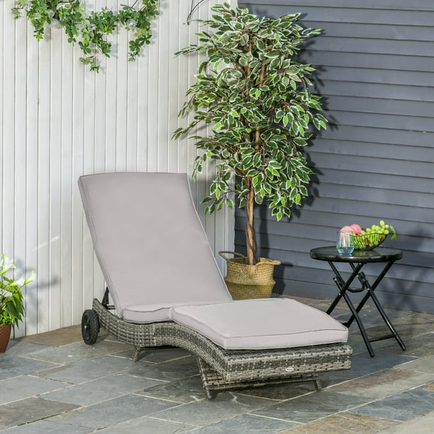 Outsunny chaise lounge replacement cushions hot sale