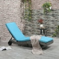 thumbnail image 1 of Outsunny Chaise Lounge Pool Chair, Reclining, Wheels, Sky Blue, 1 of 9