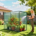 thumbnail image 1 of Outsunny Crop Cage, Plant Protection Tent with Zippered Door, Plant Protector from Animals for Vegetables, Flowers, Fruits, Raised Beds, Green, 1 of 9