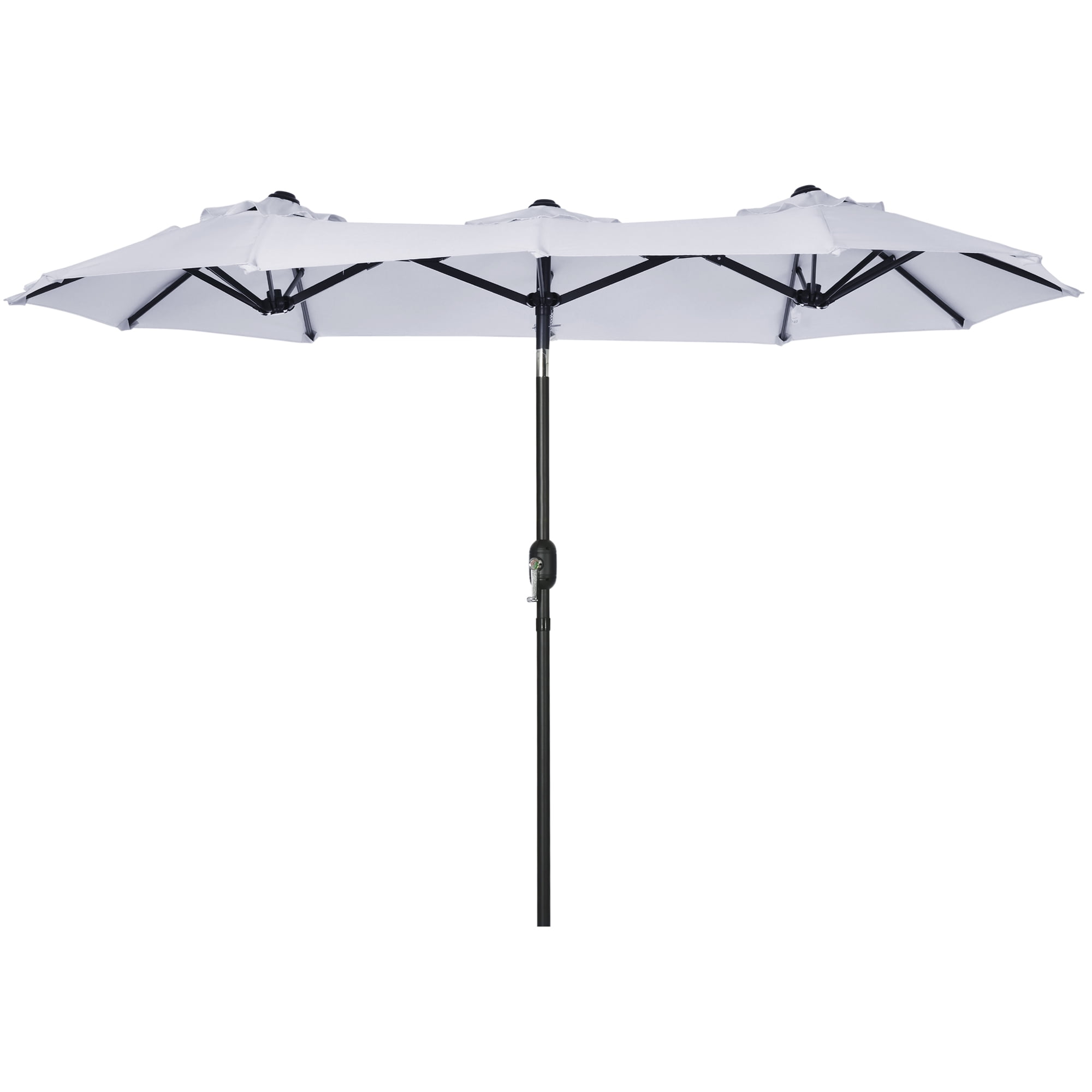 Outsunny Doublesided Patio Umbrella with Tilt Outdoor Umbrella