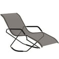 thumbnail image 1 of Outsunny Foldable Pool Lounge Outdoor Rocking Chair, Brown, 1 of 8