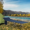 thumbnail image 1 of Outsunny Folding Camping Cot, Outdoor Portable Camping Sleeping Bed, Blue, 1 of 9