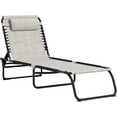 Outsunny Folding Chaise Lounge Pool Chair, Patio Sun Tanning Chair