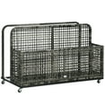 thumbnail image 1 of Outsunny Four Wheels Pool Float Storage, Dark Gray, Steel/PE Rattan, 43.25" x 22.5" x 28", 1 of 8