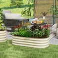 thumbnail image 1 of Outsunny Galvanized Raised Garden Bed Kit, Metal Planter Box with Safety Edging, 41.25" x 24.5" x 11.75", Cream, 1 of 9