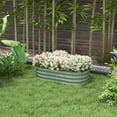 thumbnail image 1 of Outsunny Galvanized Raised Garden Bed Kit, Metal Planter Box with Safety Edging, 41.25" x 24.5" x 11.75", Green, 1 of 9