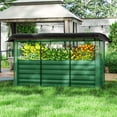 thumbnail image 1 of Outsunny Galvanized Raised Garden Bed, Planter Box with Crop Cage and Shade Cloth, Green, 1 of 9