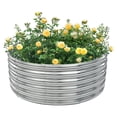 thumbnail image 1 of Outsunny Garden Bed Galvanized Sheet Planter Box Easy Setup for Garden, Sliver, 1 of 14