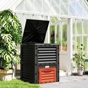 Outsunny Garden Compost Bin 80 Gallon Outdoor Large Capacity Composter Fast Create Fertile Soil Aerating Box, Easy Assem