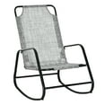 thumbnail image 1 of Outsunny Garden Rocking Chair,Outdoor Indoor Sling Fabric Rocker for Patio,Balcony,Porch,Grey,Gray Steel Garden Outdoor Patio Patio Seating, 1 of 9