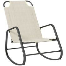 Outsunny Garden Rocking Chair for Patio, Balcony, Porch, Light Brown