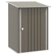 Outsunny Garden Storage Shed All Weather Steel Garage Tool House w/ Lockable Door