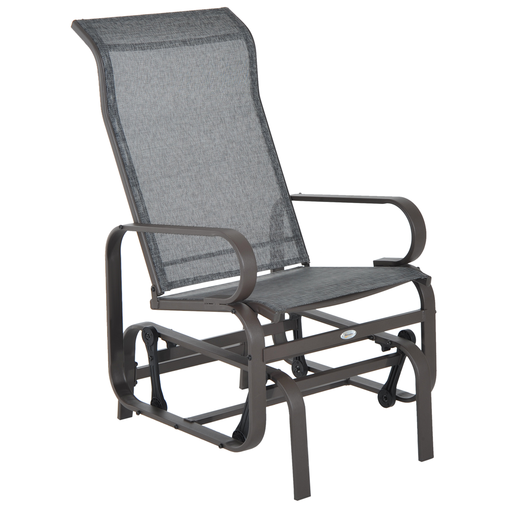 Outsunny Gliding Lounger Chair with Lightweight Construction, Gray - image 1 of 6
