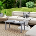 thumbnail image 1 of Outsunny HDPE Outdoor Coffee Table, Rectangle All-Weather Patio Coffee Table, Slatted Outdoor Patio Table for Garden, Balcony, Backyard, Gray, 1 of 9