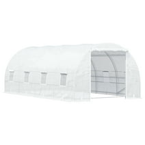 Outsunny High Tunnel Walk-In Garden Greenhouse - 20' x 10' x 7' - Freestanding