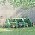 thumbnail image 1 of Outsunny Mini 9' x 3' x 3' Greenhouse, UV Protected Waterproof Cover, Green, 1 of 10
