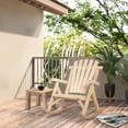 thumbnail image 1 of Outsunny Outdoor Adirondack Style Wooden Rocking Chair, Large, Natural, 1 of 8