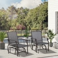 thumbnail image 1 of Outsunny Outdoor Glider Chairs with Coffee Table, Gray, 1 of 11