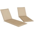 thumbnail image 1 of Outsunny Outdoor Lounge Chair Cushion Set of 2, Foldable Patio Chaise Lounge Cushion Set, 76" x 23", Beige, 1 of 10