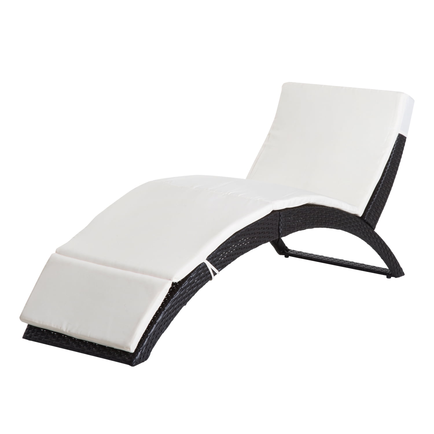 Outsunny Backyard Poolside Sun Lounger Furniture: PE Rattan Wicker