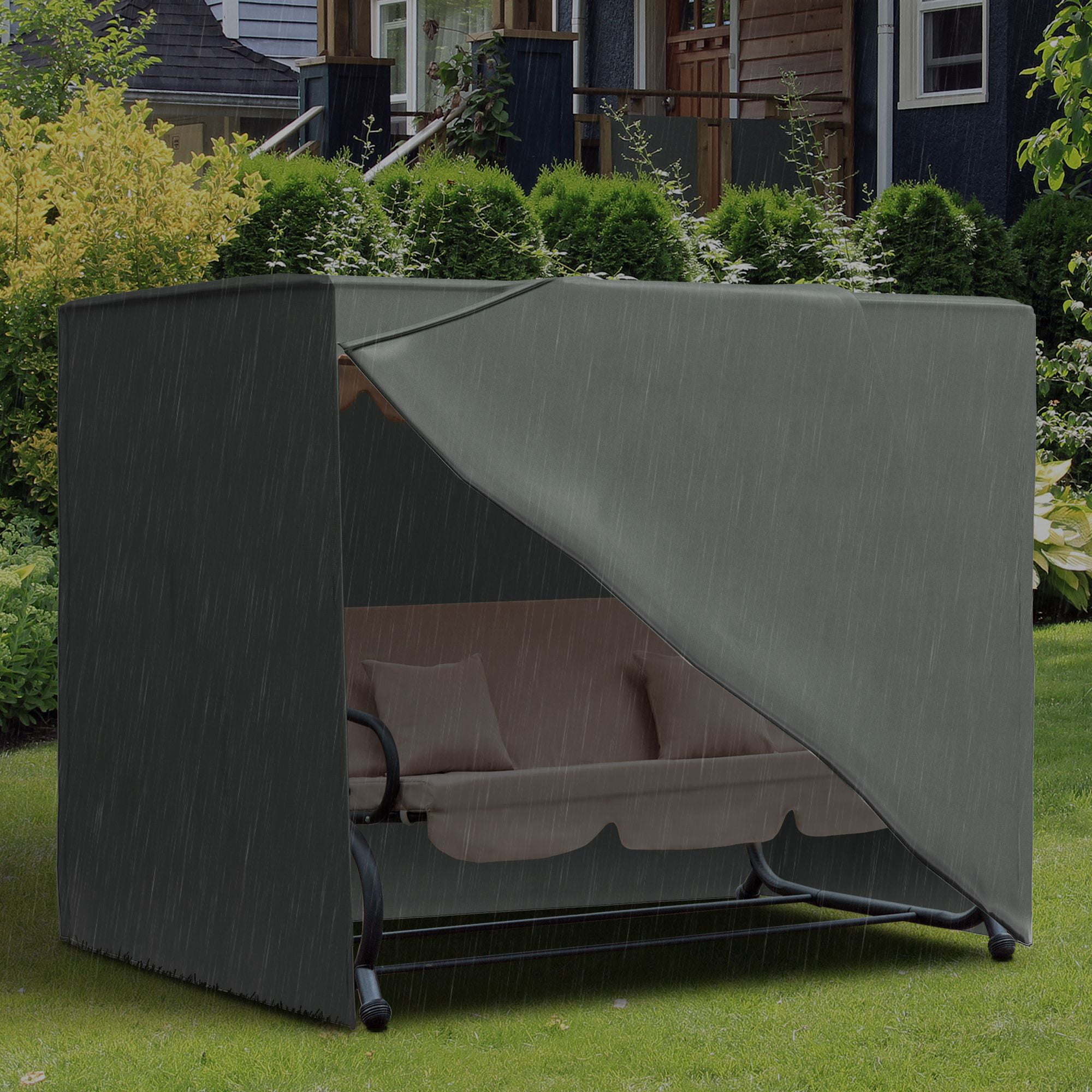 Gray Outdoor Patio Hammock Swing Cover with UV Protection