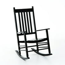 Outsunny Outdoor Rocking Chair, Black